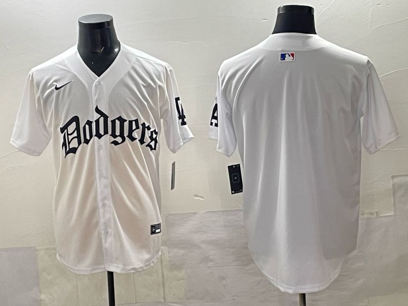 Men 2025 Los Angeles Dodgers Blank White 7th generations Joint Name Nike MLB Jersey style 01